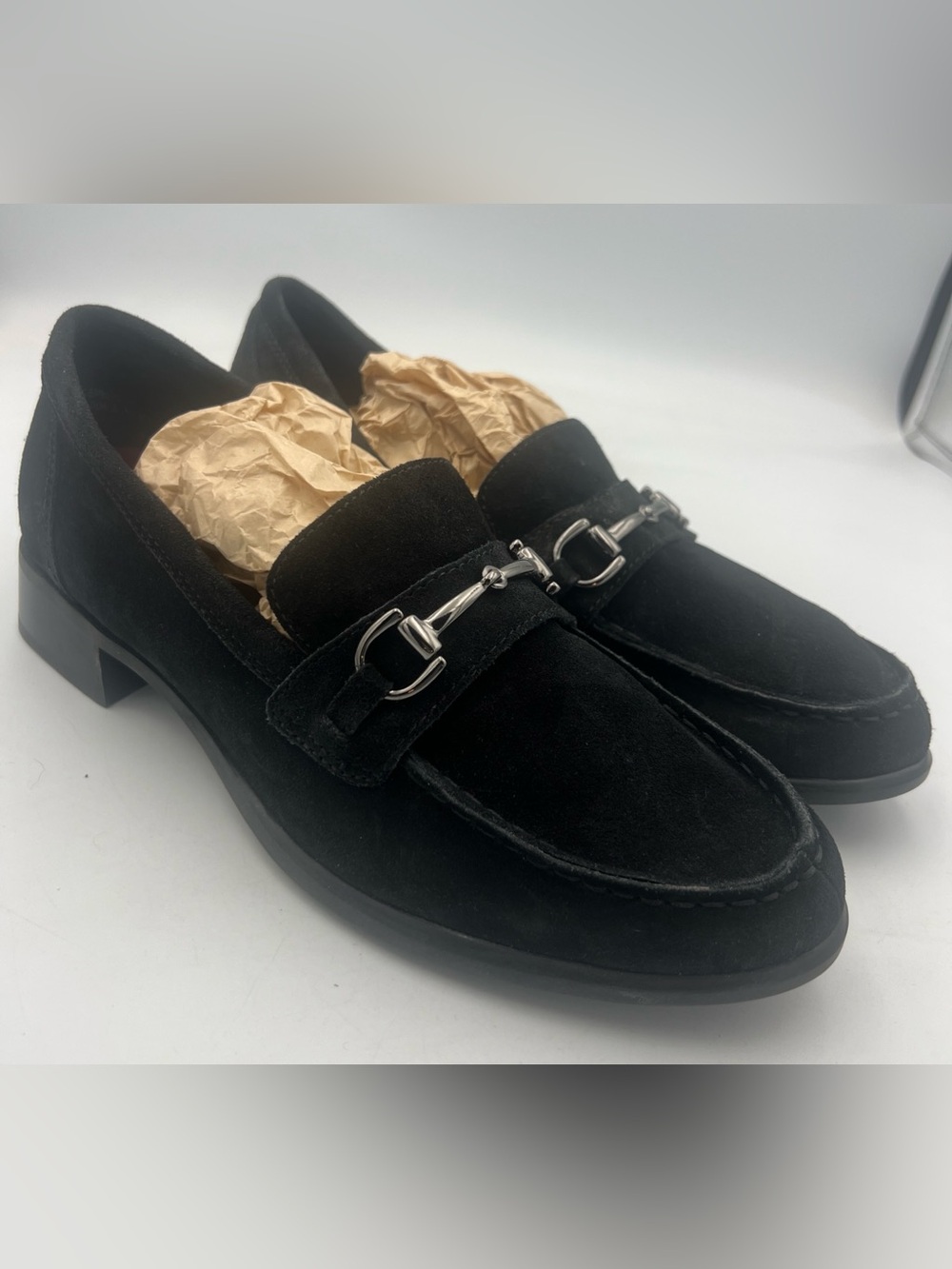 MUNRO Gryffin Bit Loafer Black Suede Arch Support, Comfort - Women’s Size 9 NEW